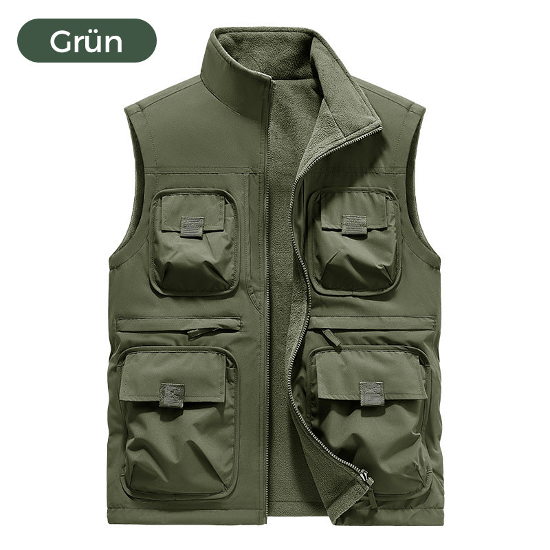 😎✨Gefütterte Wendeweste mit mehreren Taschen für Herren und Damen