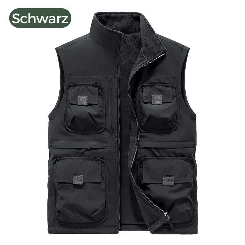 😎✨Gefütterte Wendeweste mit mehreren Taschen für Herren und Damen