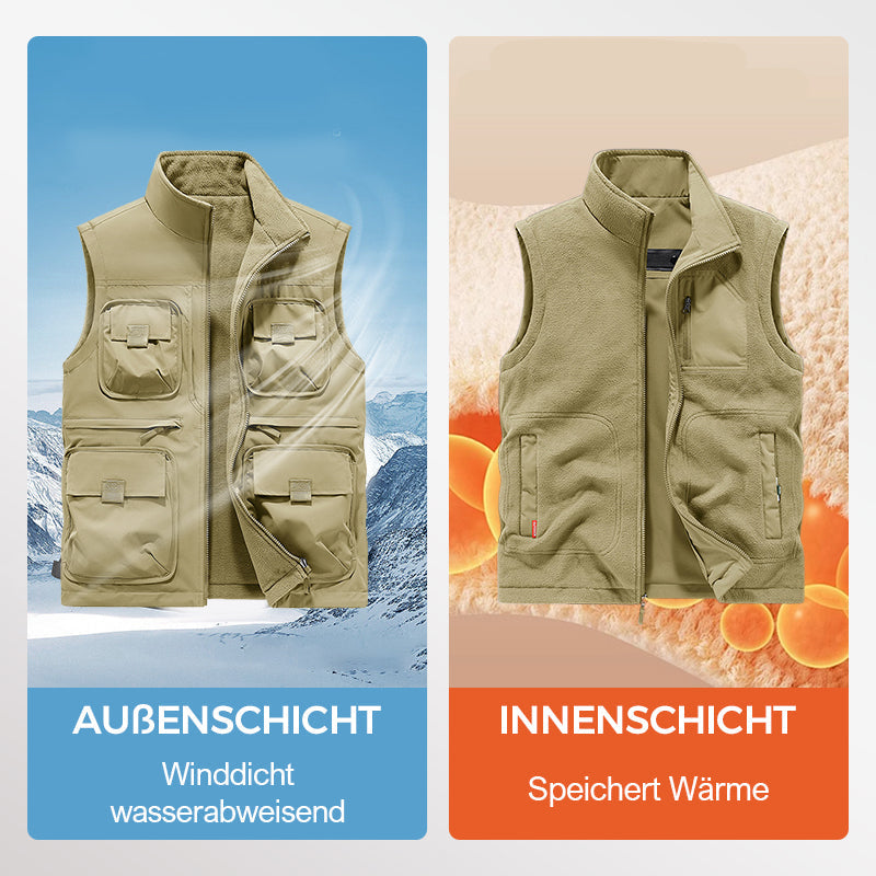 😎✨Gefütterte Wendeweste mit mehreren Taschen für Herren und Damen