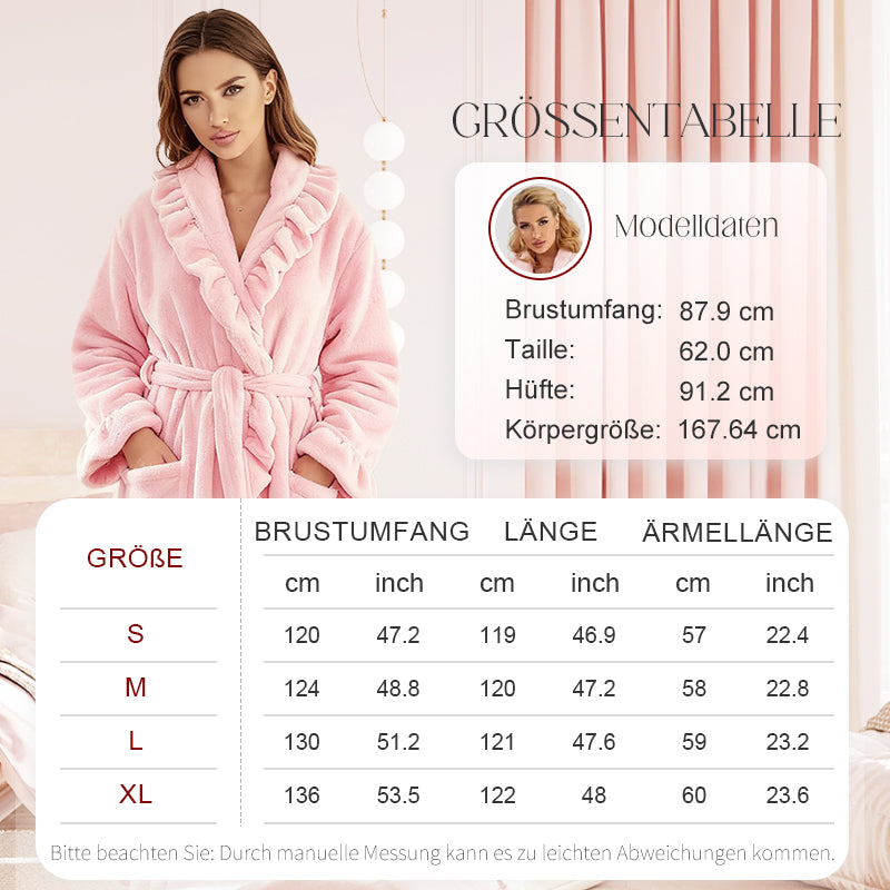 ⏳Zeitlich begrenztes Sonderangebot⏰Weicher flauschiger Bademantel 🧖♀️ – Hautfreundlicher Stoff, wohlige Wärme nach dem Duschen