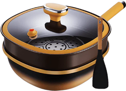 🔥Begrenzte Stückzahl verfügbar 50 % Rabatt🔥🍳✨ Antihaft-Topf aus Titanlegierung, 12 Zoll, mit Deckel 🍲💫