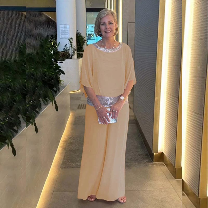 🔥💃 Elegantes zweiteiliges Set im Colorblock-Stil mit Pailletten