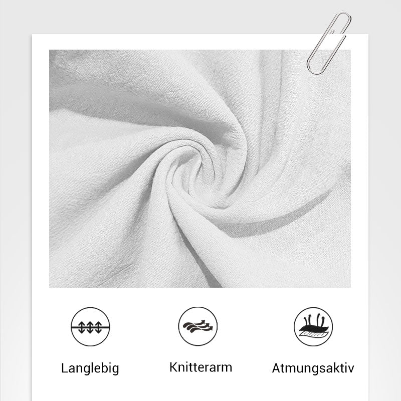 🌿💧Modischer Herren-Zweiteiler aus Baumwoll-Leinen: Oberteil & Hose