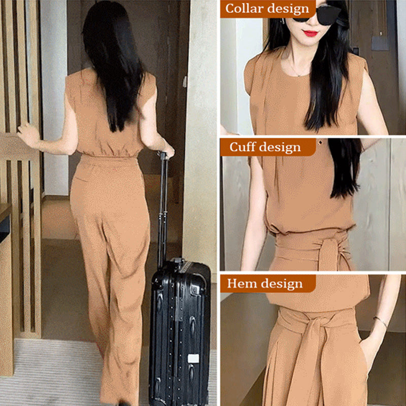 đ„beliebtes Produktđ„Mode Ă€rmelloses Hosen-Set mit weitem Bein