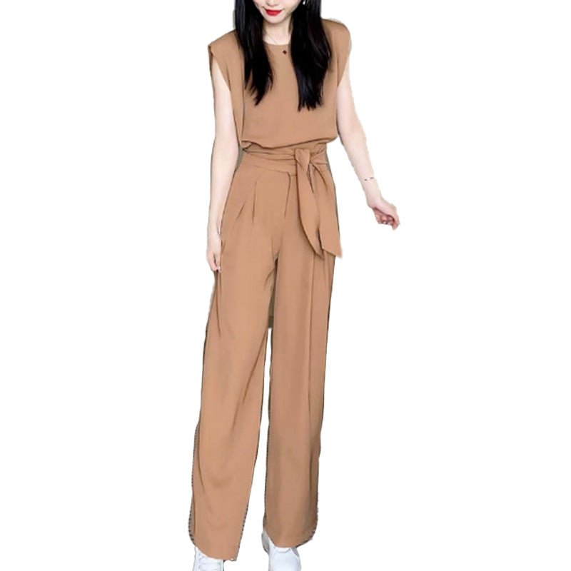 đ„beliebtes Produktđ„Mode Ă€rmelloses Hosen-Set mit weitem Bein