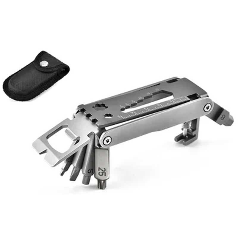 đ„Faltbares tragbares Multitool Fahrradreparaturset & kleine Tasche