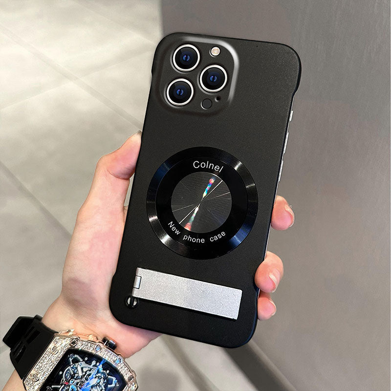 Rahmenlose Handyhülle mit Halterung für das iPhone - Standfunktion, Videos freihändig ansehen