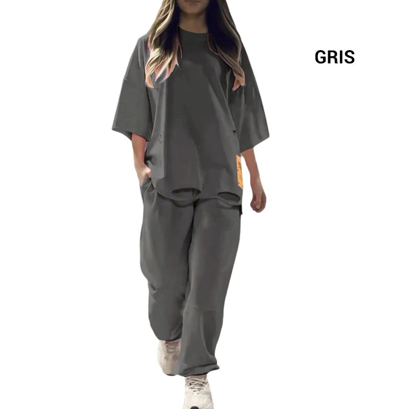 💥2024 Neue Produkte für den Herbst - Modisches, lässiges T-Shirt und Hose im Set für Frauen