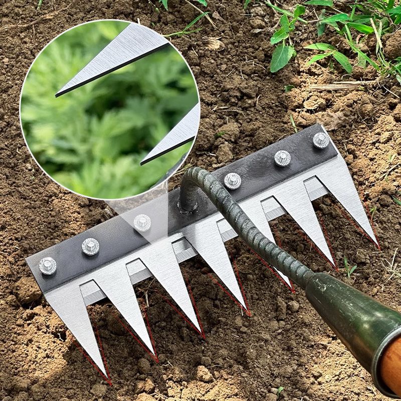 đ„FrĂŒhherbst-Angeboteđ5/6/7/8 Unkrautrechen mit GartenzĂ€hnen aus Karbonstahl