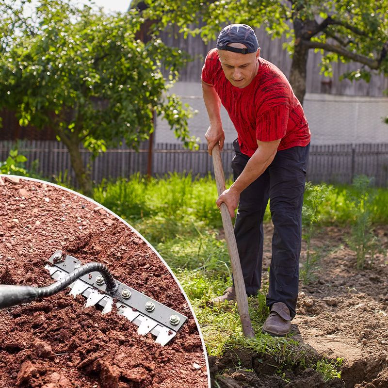 đ„FrĂŒhherbst-Angeboteđ5/6/7/8 Unkrautrechen mit GartenzĂ€hnen aus Karbonstahl