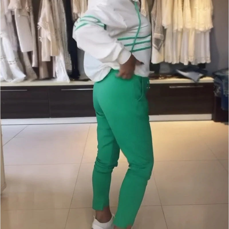 🌟2024 Neues Design🌟Set aus gestreiftem Kapuzenpullover und Hose für Damen💖