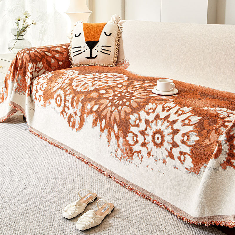 💥💖Elegante Sofabezüge aus Chenille mit Quasten, die Katzenkratzer abhalten