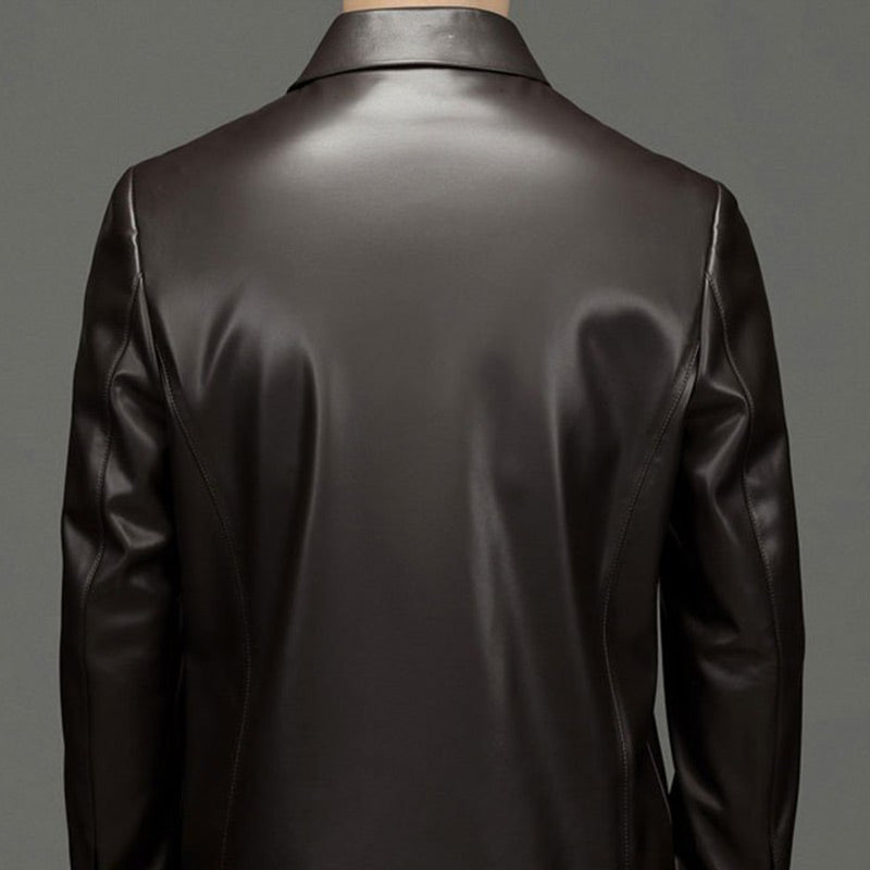 ✨Klassische PU-Lederjacke mit Frontreißverschluss für Herren🎁