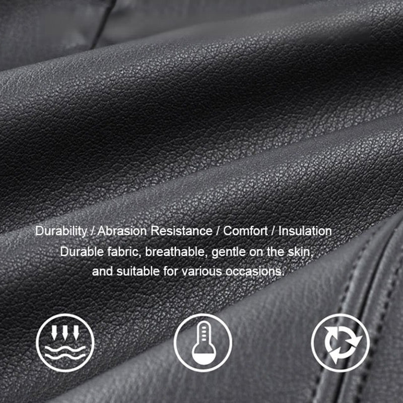 ✨Klassische PU-Lederjacke mit Frontreißverschluss für Herren🎁