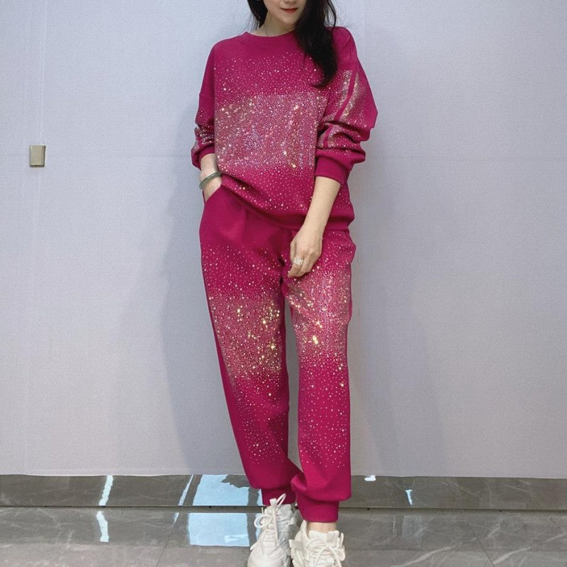 ✨Stilvoll und komfortabel✨Damenmode Glänzend Übergröße 2-Teiliges Set