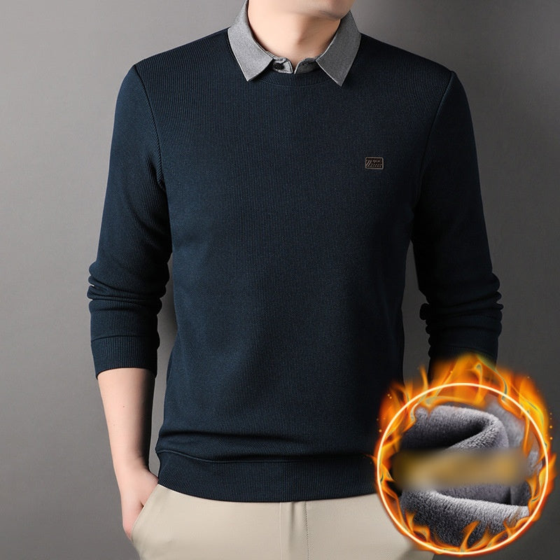 👍Falscher zweiteiliger warmer Strickpullover für Herren💥