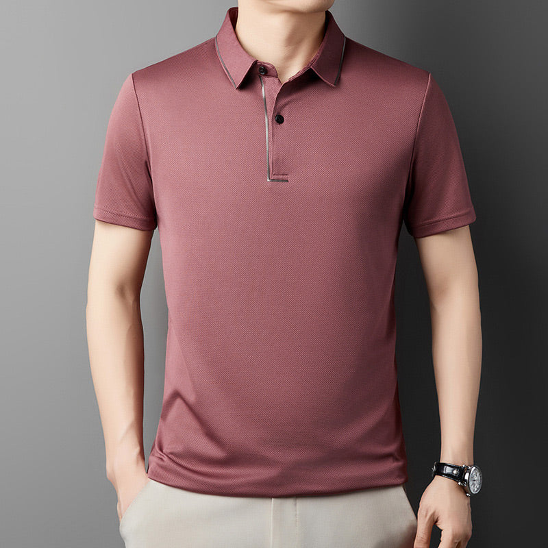 ✨2025 Neue Ankunft✨Herren Ice Silk Business Casual Revers Shirt👚