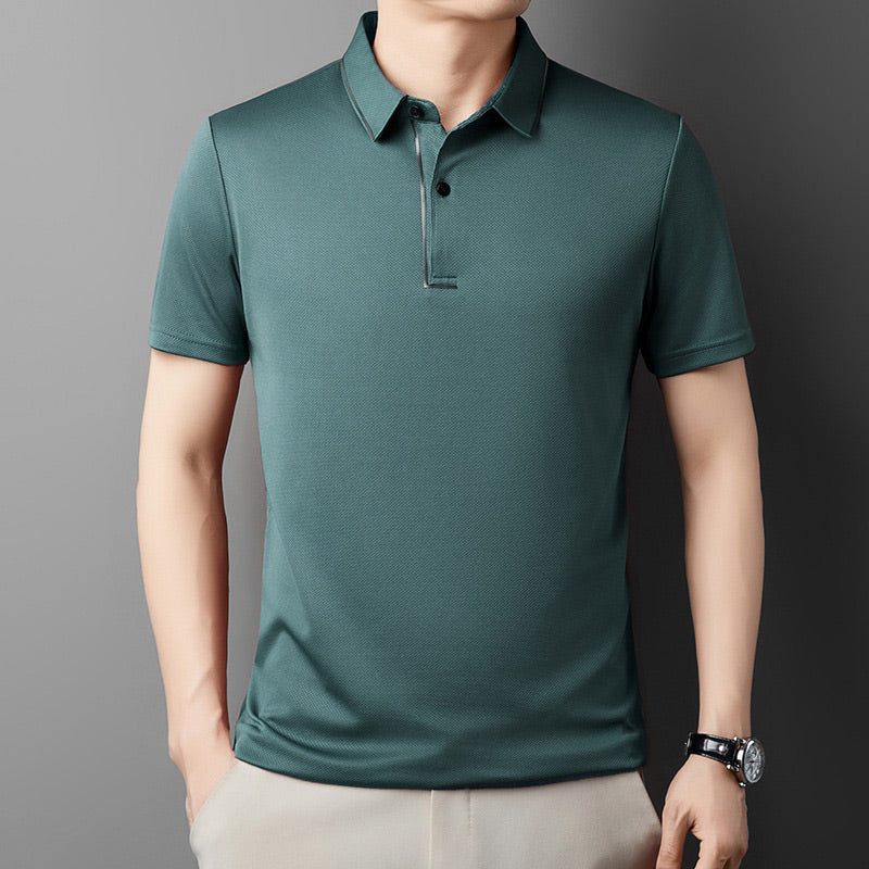 ✨2025 Neue Ankunft✨Herren Ice Silk Business Casual Revers Shirt👚