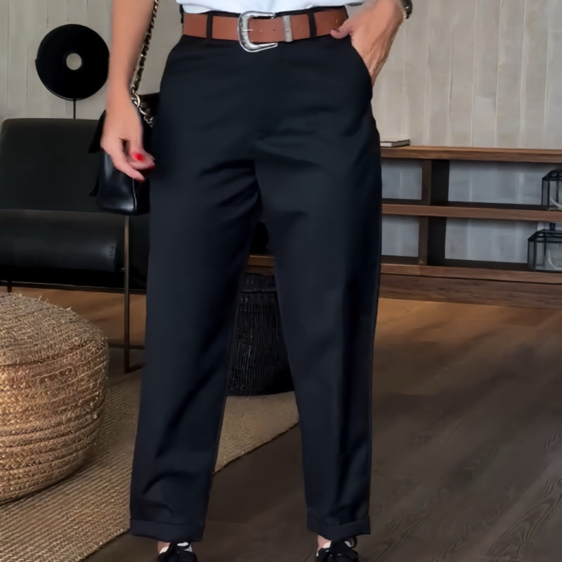 🔥Neuer Bestseller🔥👖Damen Hochtaillierte Casual Straight Blazer Hose🍃