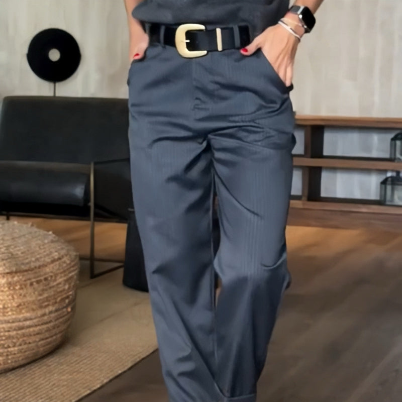 🔥Neuer Bestseller🔥👖Damen Hochtaillierte Casual Straight Blazer Hose🍃