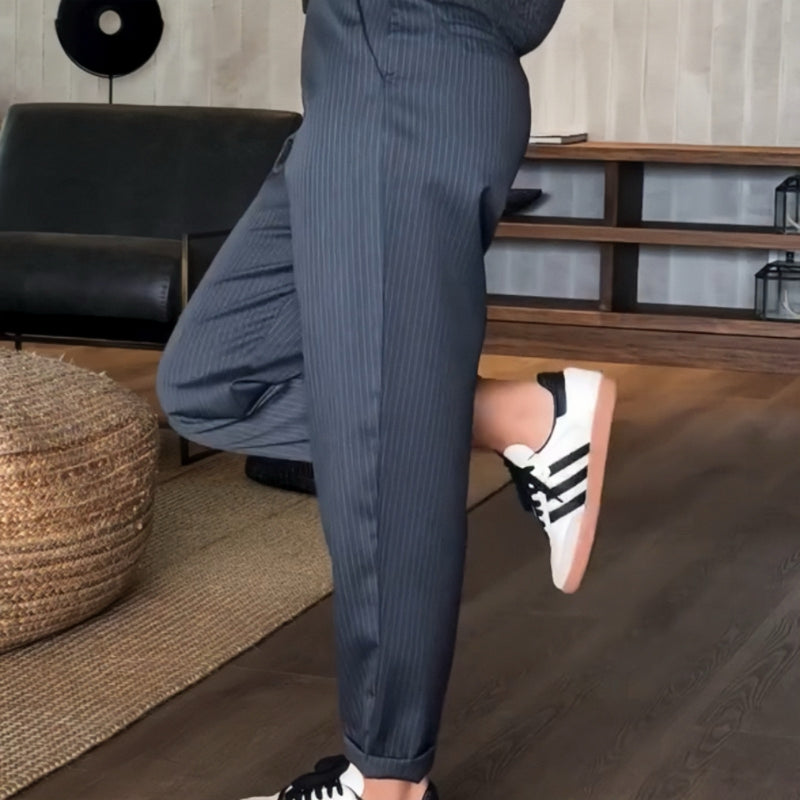 🔥Neuer Bestseller🔥👖Damen Hochtaillierte Casual Straight Blazer Hose🍃