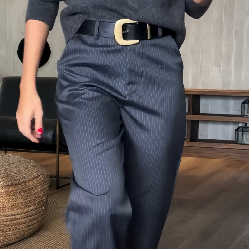 🔥Neuer Bestseller🔥👖Damen Hochtaillierte Casual Straight Blazer Hose🍃