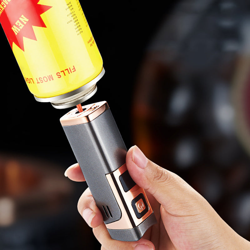 2025 Neues Design✨🔥Wiederaufladbares & nachfüllbares Zigarrenfeuerzeug mit LED-Anzeige