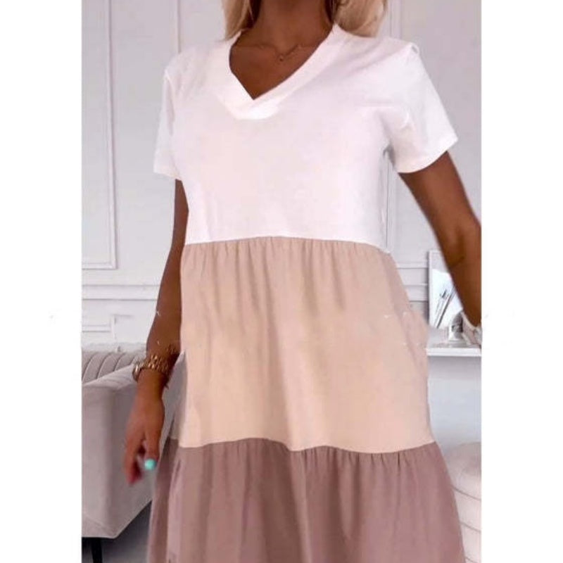 ✨2025 Spring Sale✨💖 V-Ausschnitt Elegante Lange Frauenkleider
