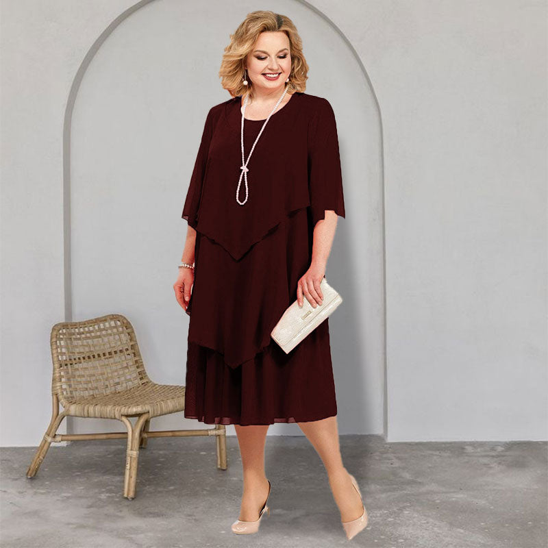 👗50% Rabatt🔥Midikleid im Lagenlook Plus Size