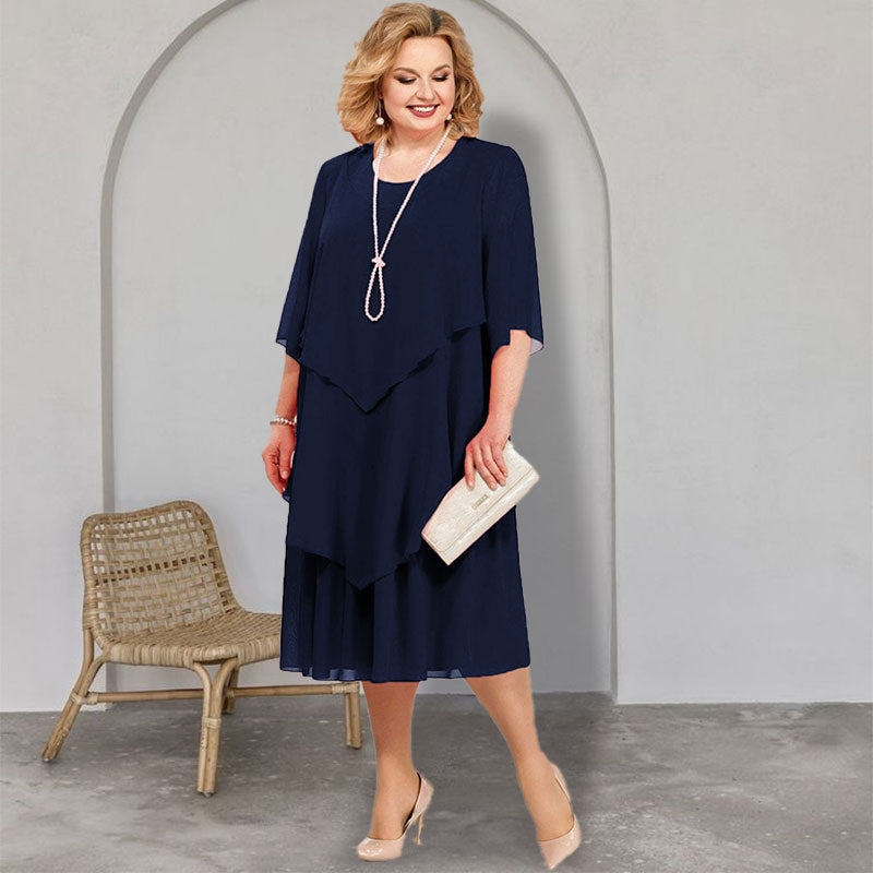 👗50% Rabatt🔥Midikleid im Lagenlook Plus Size
