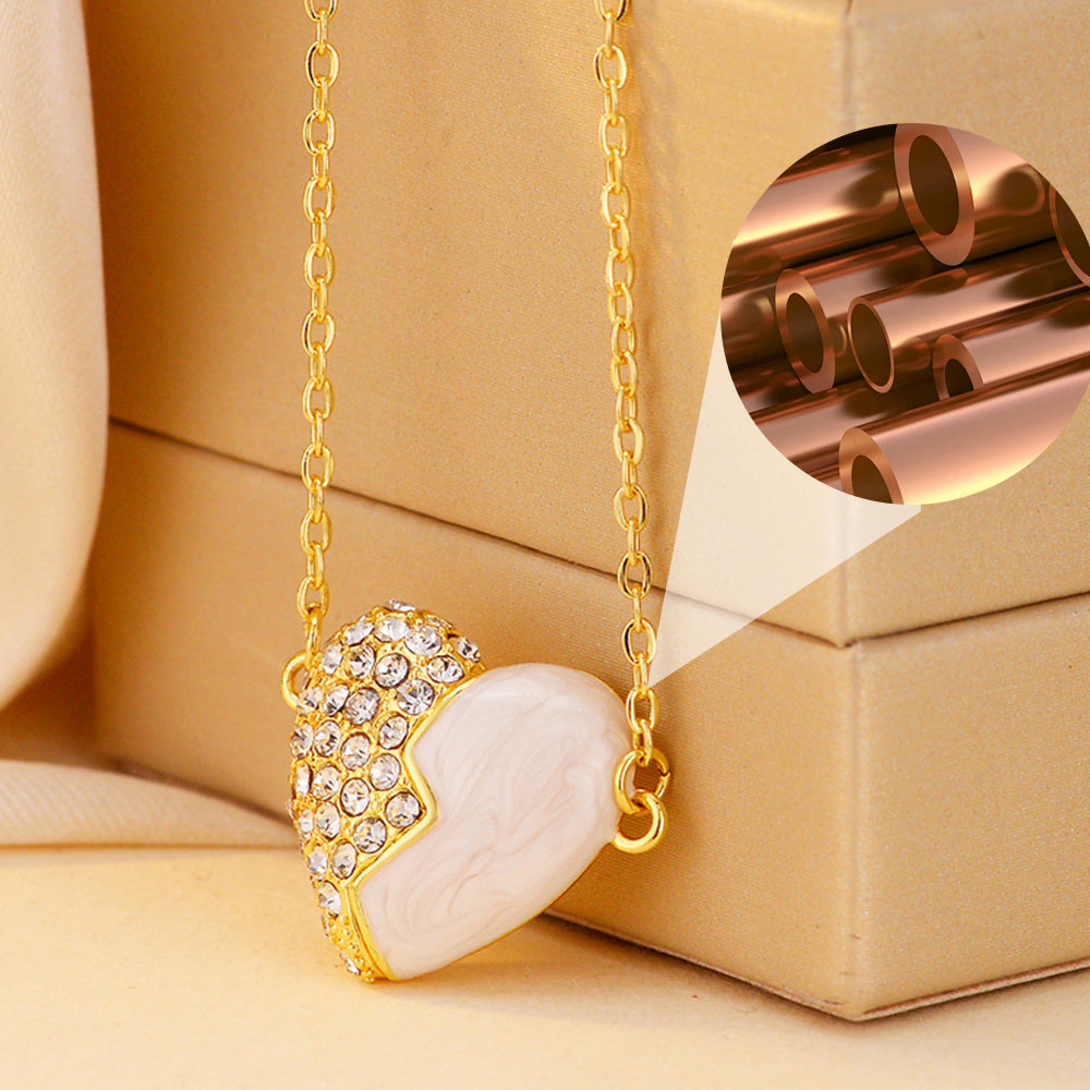 ✨ 2025 New Couple Halskette📿💖Premium Gold Diamant Magnetische Herz Halskette