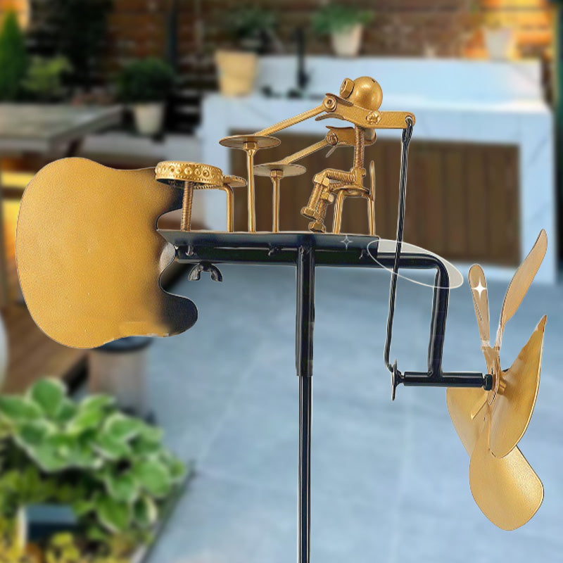 🥁Handgefertigte Metal-Rockband-Windmühle🎁