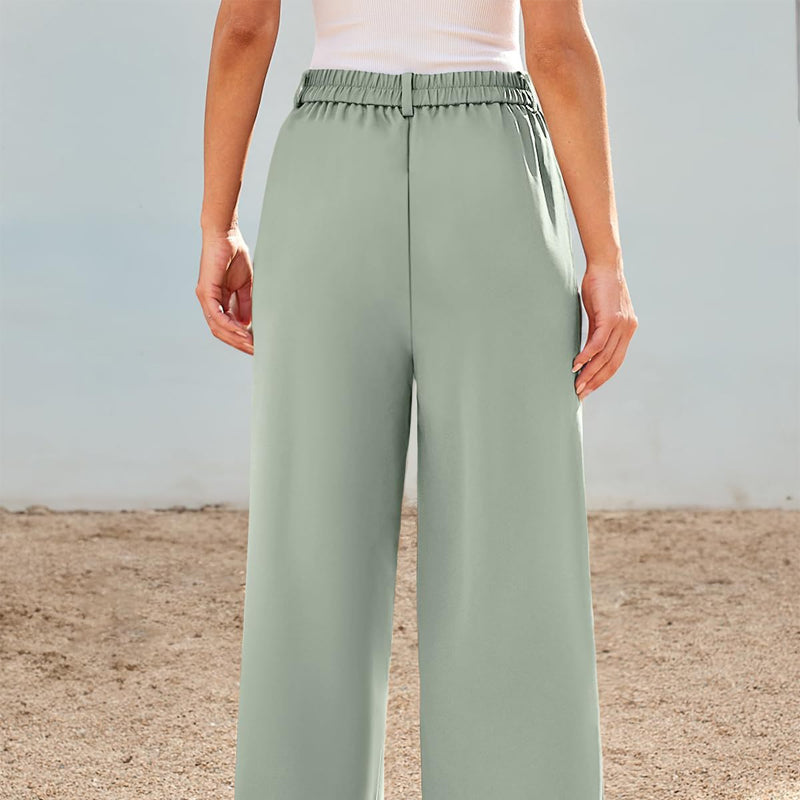 Lässige Hose mit hohem Bund und geradem Bein für Damen