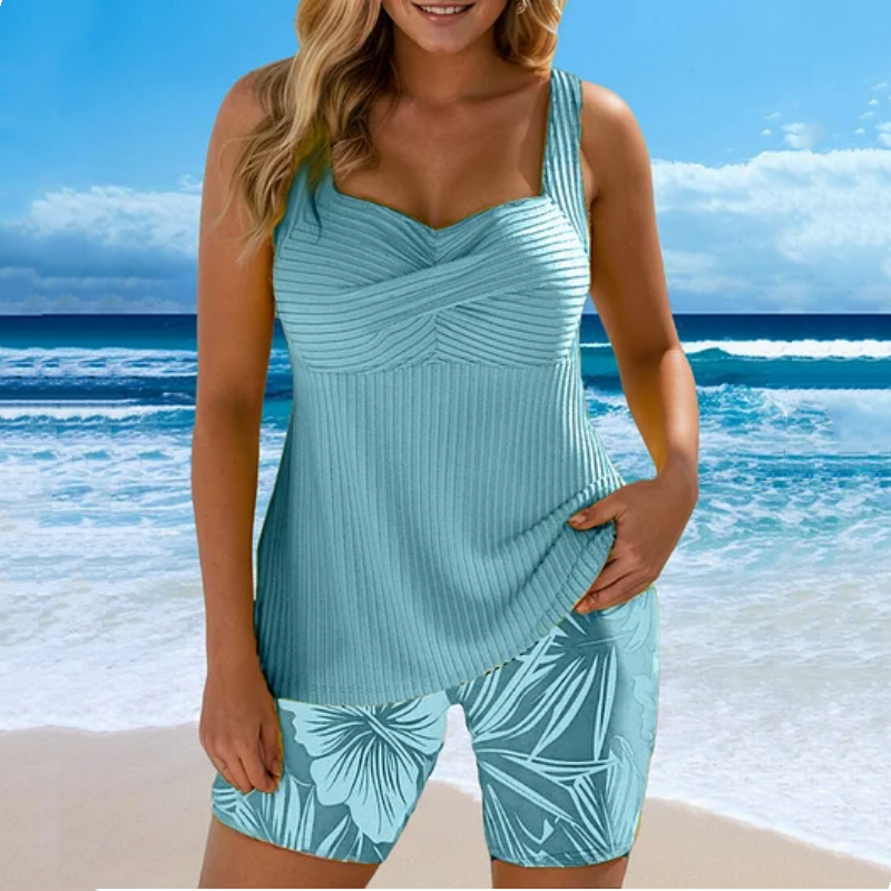 🌊🌴🌞Bedrucktes zweiteiliges Strand-Set für Damen👙