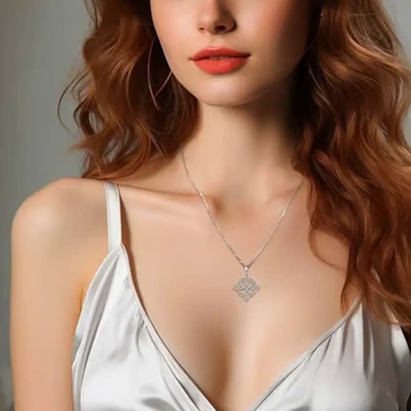 💐 Heißer Verkauf 📿💃 Hexenknoten-Halskette mit funkelndem Sternenstrahl-Anhänger