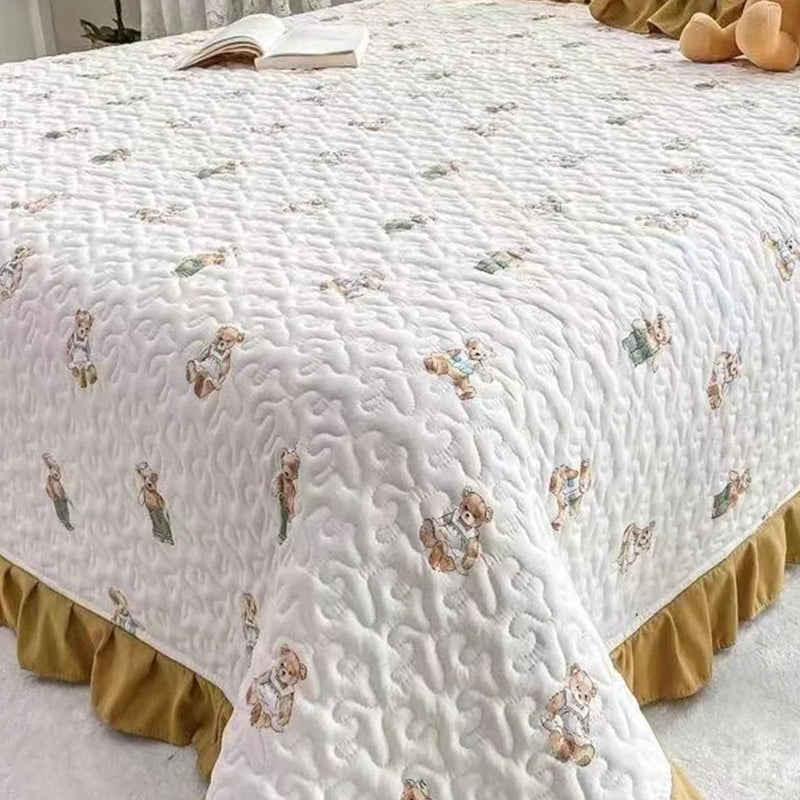 Dreiteilige Bettwäschegarnitur aus Baumwolle und Leinen