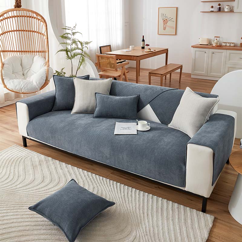 Fischgräten-Chenille Stoff Möbelschutz, Sofa Abdeckung