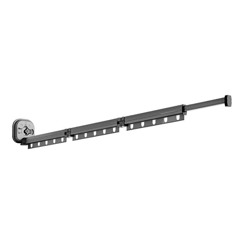 Zusammenklappbarer Wäscheständer zur Wandmontage mit Saugnapf