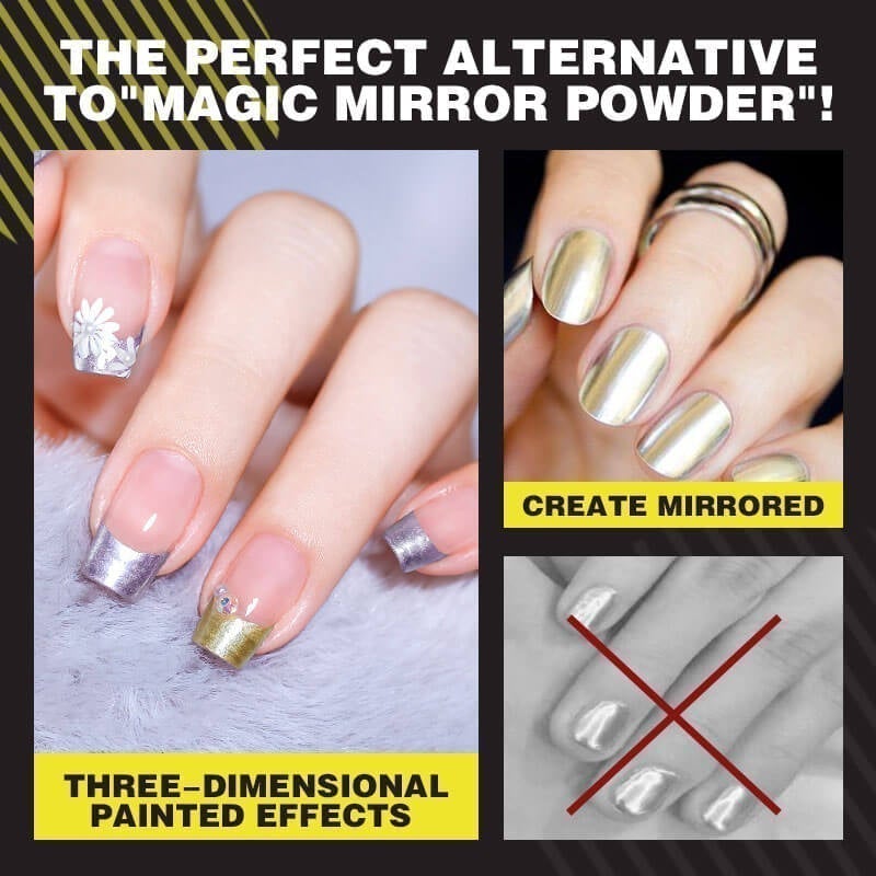 Spiegelnder metallischer Nagelgel