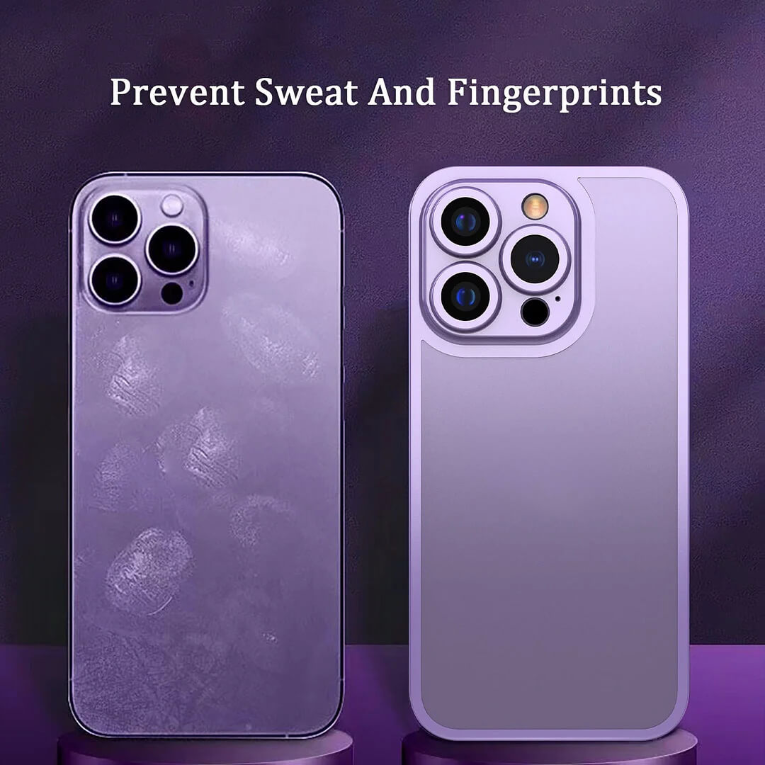 Für iPhone 13/14 Titanlegierung doppelseitige Handyhülle aus Glas