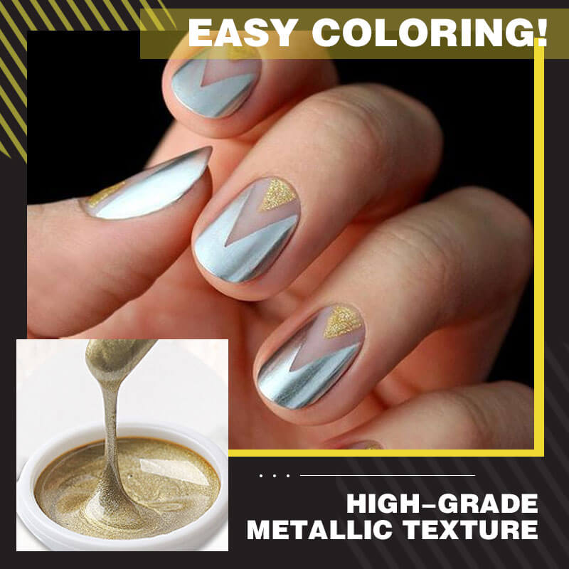 Spiegelnder metallischer Nagelgel