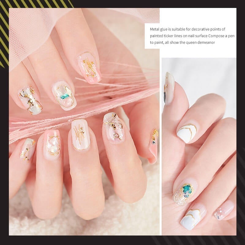 Spiegelnder metallischer Nagelgel