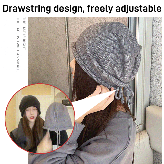 Strickmütze im Pop-Stil, um das kleine Gesicht zu zeigen