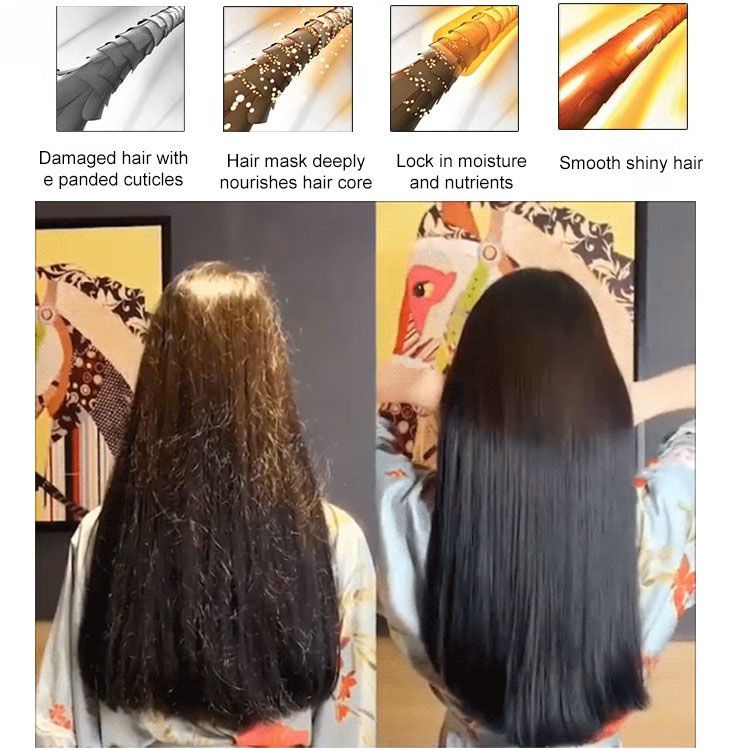 Maske für glattes und glänzendes Haar
