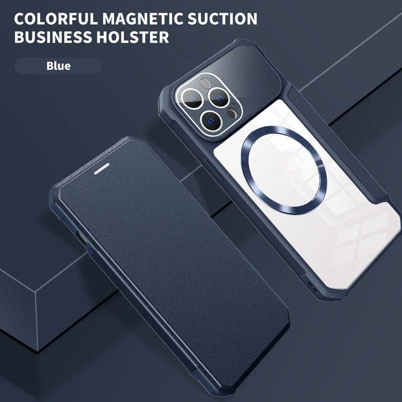 Magnetische Klapphülle für iPhone mit Kartensteckplatz