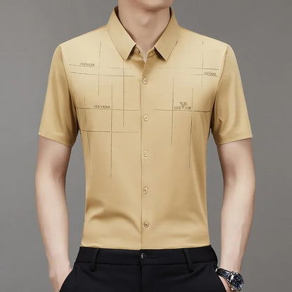 🎁Heißer Verkauf 50% OFF⏳Herren Casual Revers Atmungsaktiv Knitterfrei T-Shirt