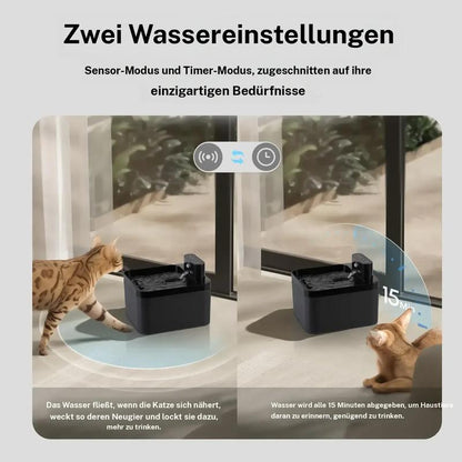 🐾💧 Kabelloser, geräuscharmer Katzenbrunnen 2,2L mit Bewegungssensor 🚰🐱 Batteriebetriebener Trinkbrunnen für Hunde & Katzen. Fördert die Wasseraufnahme, ideal für Haushalte mit mehreren Haustieren. Einfache Reinigung.