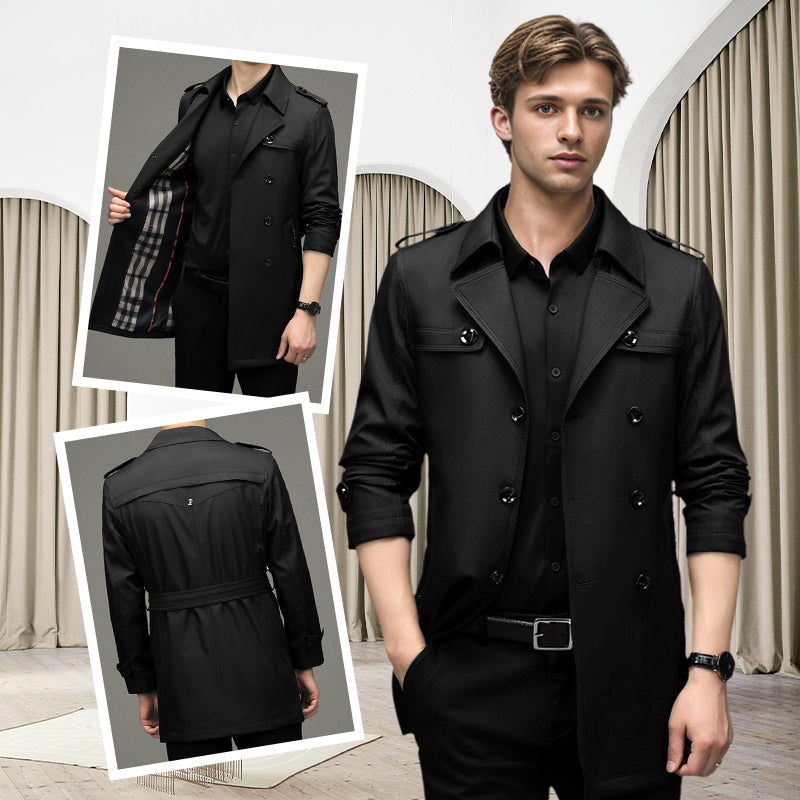👔🍂Saisonale Sonderangebote – Herren-Windjacke mit doppelter Knopfleiste