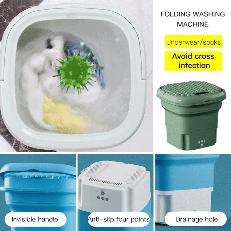🛁 50% RABATT! Mini faltbare Waschmaschine – Kompakt, einfach zu lagern für Wohnungen und schnelle Wäschewäschen