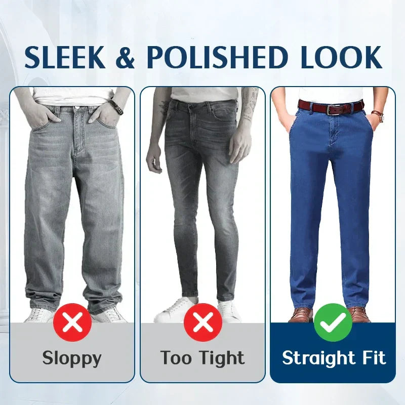 🔥Heiße Verkäufe - 49% RABATT👖🔥Jeans mit hoher Taille und geradem Schnitt für Herren